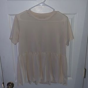 American Eagle cream peplum top!!